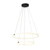 Searchlight Revolve 2Lt Led Ring Pendant, Matt Black