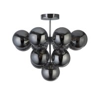 Searchlight Berry 13Lt Ceiling Light, Chrome With Smoked Glass