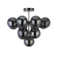 Searchlight Berry 13 Light Ceiling Light, Chrome With Smoked Glass