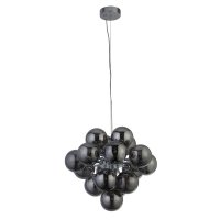 Searchlight Berry 17Lt Pendant, Chrome With Smoked Glass