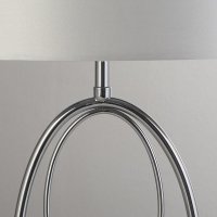 Searchlight Loopy Table Lamp, Chrome With White Shade