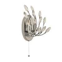Searchlight Peacock 2 Light Wall Light With Crystal