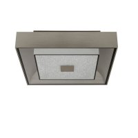 Searchlight Rhea Led Square Flush Light - Silver With Crystal Sand