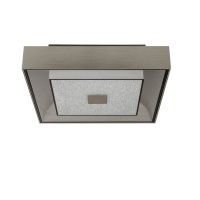 Searchlight Rhea Led Square Flush Light Silver With Crystal Sand