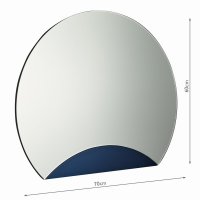 Rise Mirror With Blue Panel Detail