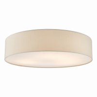 Cierro 6 Light Flush Taupe With Diffuser 80cm