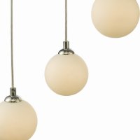 Federico 5 Light Cluster Pendant Polished Chrome Opal Glass