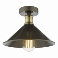 Jalen 1 Light Flush Graphite Antique Brass