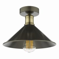 Jalen 1 Light Flush Graphite Antique Brass