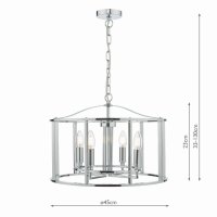 Myka 4 Light Pendant Polished Chrome