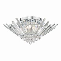 Nimbus 5 Light Flush Polished Chrome Crystal