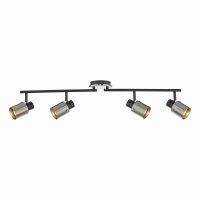 Ryan 4 Light Bar Spotlight Brushed Nickel Matt Black