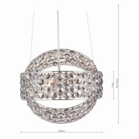 Sewanee Rings 3 Light Pendant Smoked Crystal Polished Chrome