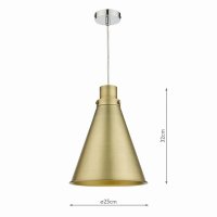 Potter Easy Fit Pendant Aged Brass