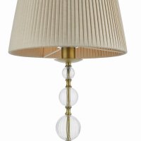 Lyzette 1 Light Table Lamp Aged Brass Ribbed Glass With Shade