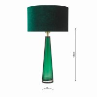 Samara 1 Light Table Lamp Green Glass Base Only