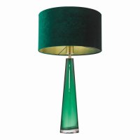 Samara 1 Light Table Lamp Green Glass Base Only