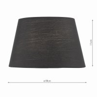 Zira Black Faux Silk Candle Clip Shade 18cm