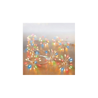 Premier Decorations 200 Multi-Action Ultra Brights Starburst String Lights - Multicoloured
