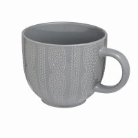 Siip Embossed Knit Mug Grey