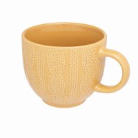 Siip Embossed Knit Mug Mustard