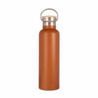 &Again 750ml Double Wall Bottle with Bamboo Lid - Rust