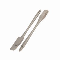 Fusion Twist 2 Pack Mini Pastry Brush & Jar Scraper Set Grey
