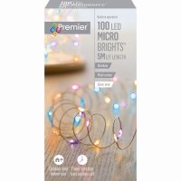 Premier Decorations MicroBrights B/O M/A w/Timer 100 LED - Rbw