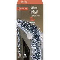 Premier Decorations ClusterBrights Multi-Action 480 LED with Green Cable - White