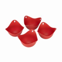 Fusion Twist 4 Pack Silicone Egg Poacher - Assorted
