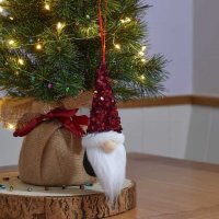 Three Kings Seasonal Plush Decor Gonklet Pendant - Burgundy