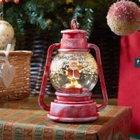 Three Kings SnowFall Santa Lamp