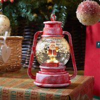 Three Kings Snowfall Santa Lamp