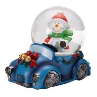 Three Kings Musical Christmas Car SnowSphere 8cm - Assorted