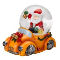 Three Kings Musical Christmas Car SnowSphere 8cm - Assorted