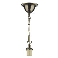 Dar 1 Light Single Suspension with 50cm Chain Antique Brass