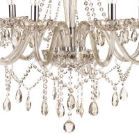 Dar Raphael 8 Light Chandelier Champagne Crystal