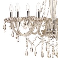 Dar Raphael 8 Light Chandelier Champagne Crystal