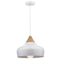 Dar Gaucho 1 Light Pendant White