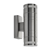 Searchlight LED Outdoor & Porch(Gu10 LED)-2 Light Wall Bracket Stainless Steel Frosted Glass