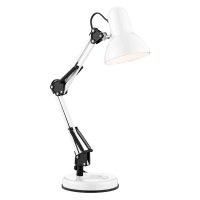 Searchlight Desk Partners Shiny White Hobby Table Lamp