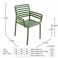 Step Table With 2 Doga Chair Set - Olive