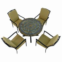 Monterey Dining Table With 4 Ascot Deluxe Chairs Set