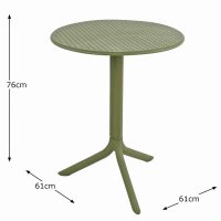 Step Table With 2 Doga Chair Set - Olive