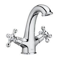 Roca Carmen Twin-Lever Basin Mixer Tap No Waste