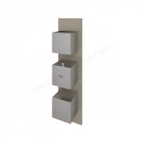 RAK Feeling Thermostatic 2 Outlet 3 Handle Cappuccino Square Shower Valve