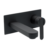 Francis Pegler Strata Wall Bath Filler Tap - Matt Black