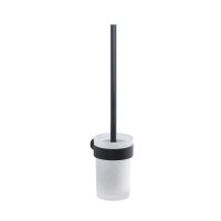 Origins Living Pirenei Toilet Brush & Holder Set Wall Mounted - Black