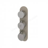 RAK Feeling Thermostatic 2 Outlet 3 Handle Cappuccino Round Shower Valve