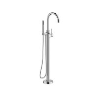 Britton Bathrooms Hoxton Chrome Thermostatic Freestanding Bath Shower Mixer